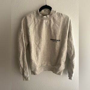 Fear of God Essentials Men's Crewneck Sweatshirt in Light Oatmeal